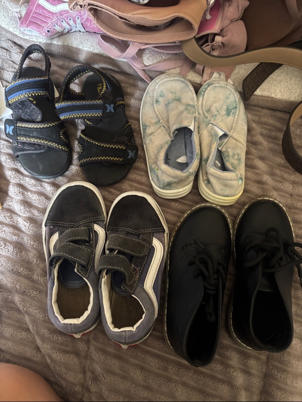 Kids Black Canvas Sneakers - Comfortable Everyday Shoes